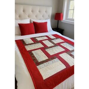 Crimson‎ Path Quilt – 42" x 66"  #51  REVERSIBLE